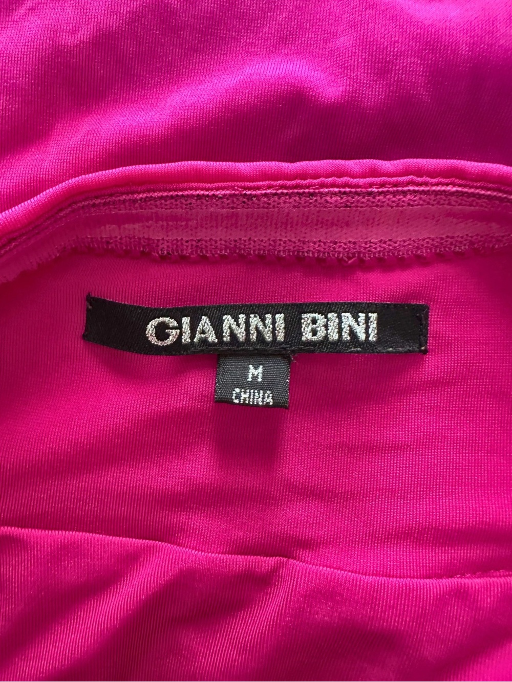 GIANNI BINI Fuchsia Pink Strapless Ruched Sweetheart Mini Dress Size M - Picture 3 of 4